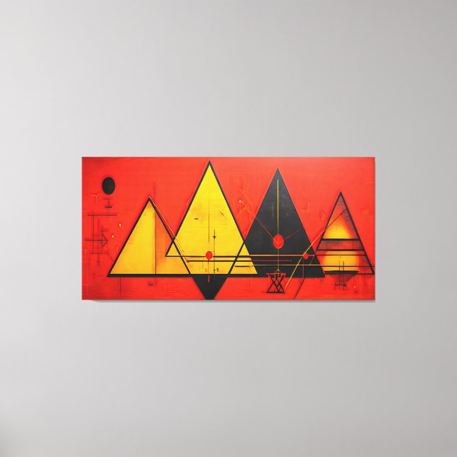 Lienzo Símbolos geométricos Resumen #03. (Anverso)