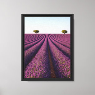 Lienzo Simetría de trayectoria de campo de lavanda