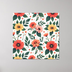 Lienzo Simetría floral clásica
