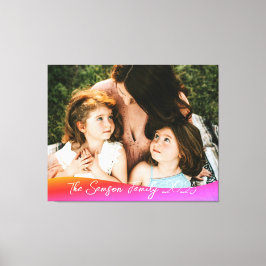 Lienzo Simple 1 Photo Full Coverage - Script Text Overlay