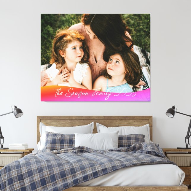 Lienzo Simple 1 Photo Full Coverage - Script Text Overlay (Insitu(Dormitorio))