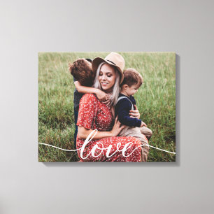 Lienzo Simple Love Script Personalizado Photo