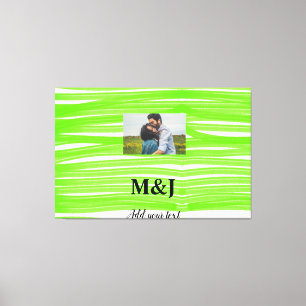 Lienzo simple minimal añade tu nombre foto monograma agu