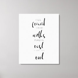 Lienzo simple minimalista amistad real