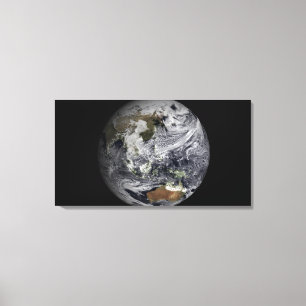 Lienzo Simulación en la nube de la Tierra completa