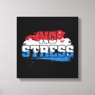 Lienzo Sin estrés - Mentalidad positiva azul rojo