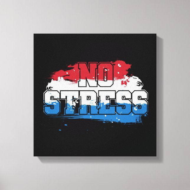 Lienzo Sin estrés - Mentalidad positiva azul rojo (Anverso)