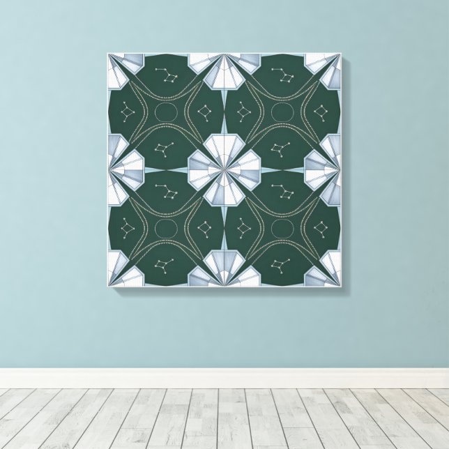 Lienzo Sinfonía celeste (Insitu (piso de madera))