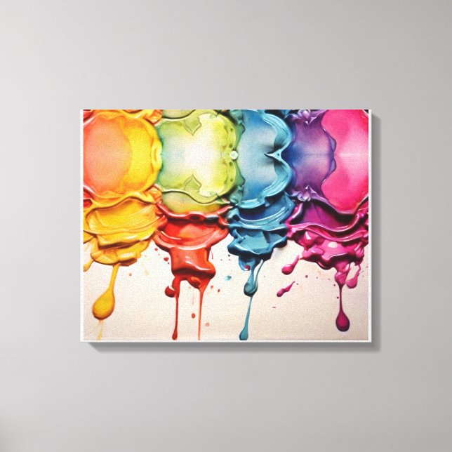 Lienzo Sinfonía de Aqua: Pintura de acuarela etérea (Anverso)