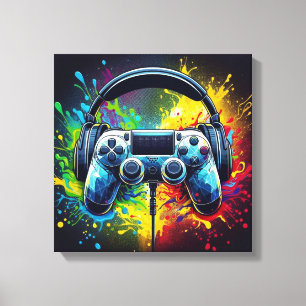 Lienzo Sinfonía de Píxeles y Sonido Juego Vibrante