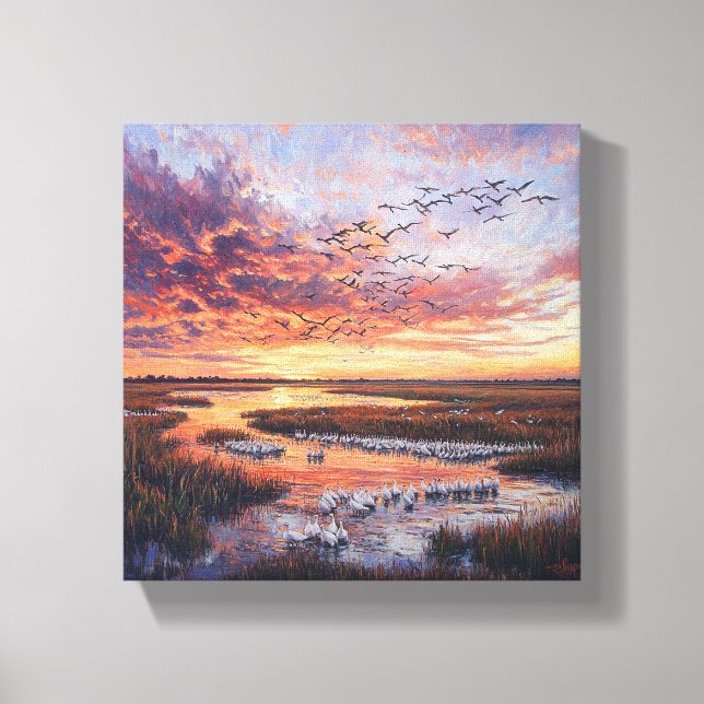 Lienzo Sinfonía del atardecer (Anverso)