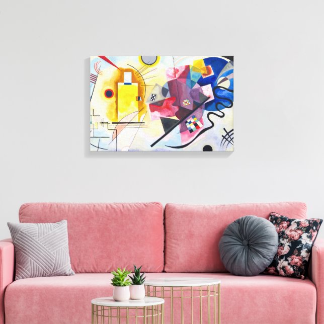 Lienzo Sinfonía emocional de Kandinsky en rojo, amarillo  (Insitu (Sala de estar))