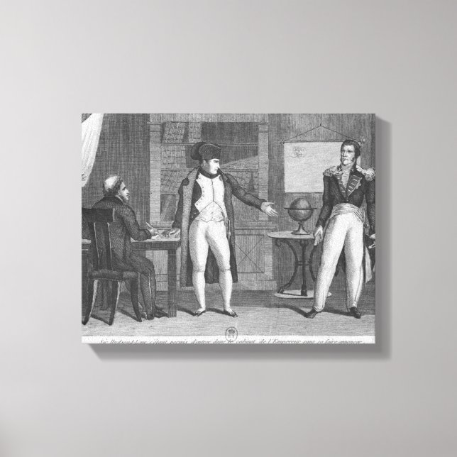 Lienzo Sir Hudson Lowe en el estudio de Napoleón (Anverso)