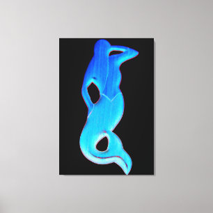 Lienzo sirena azul del puesto de observación en lona