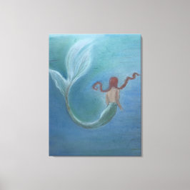 Lienzo Sirena bajo el agua