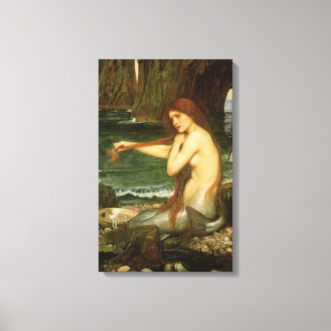 Lienzo Sirena de John William Waterhouse (Anverso)