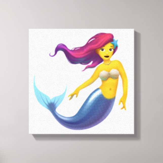 Lienzo Sirena - Emoji (Anverso)