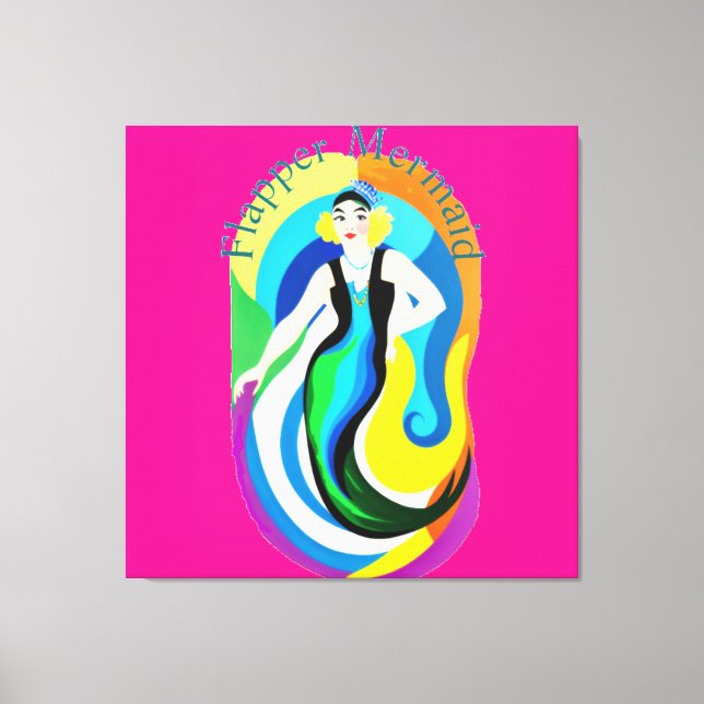 Lienzo Sirena Flapper Colorida Thunder_Cove (Anverso)