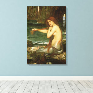 Lienzo Sirena por John William Waterhouse