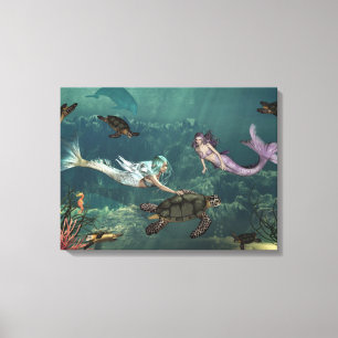 Lienzo Sirenas en Turtle Springs