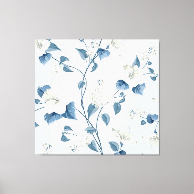 Lienzo Siringa, flores de hibisco, patrón de tela. (Anverso)