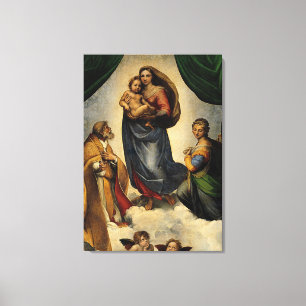 Lienzo "Sistine clásico Madonna" de Raphael (circa 1513)