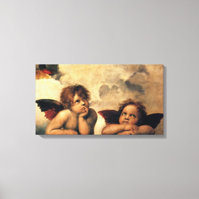 Lienzo Sistine Madonna Angels por Raphael Sanzio (Anverso)