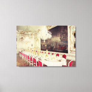 Lienzo Sitio que banquetea, diseño ideado por Nicolás