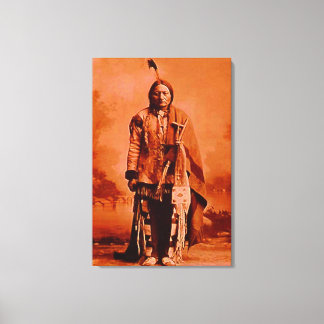 Lienzo "Sitting Bull" en la representación de los nativos