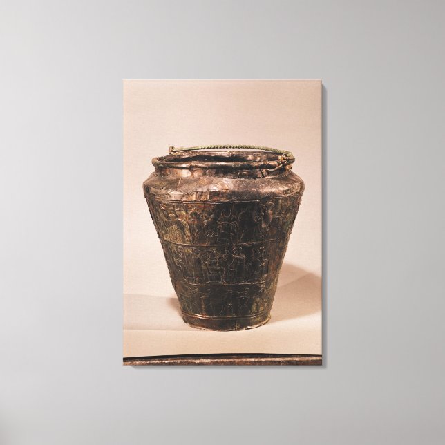 Lienzo Situación con tres bandas decorativas de reposo (Anverso)