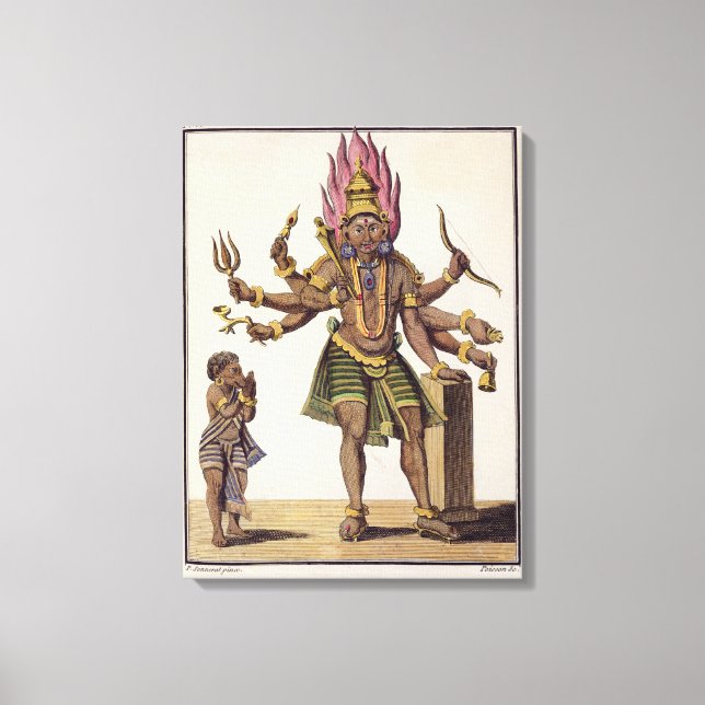 Lienzo Siva como Virapatren, Señor con el mal formado (Anverso)