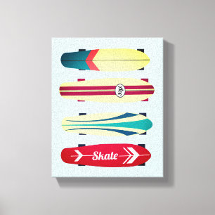 Lienzo Skateboard Vintage