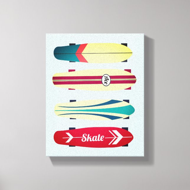 Lienzo Skateboard Vintage (Anverso)