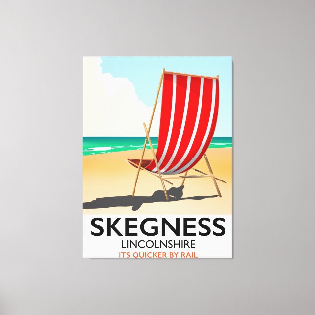 Lienzo Skegness poster de playa de Lincolnshire (Anverso)