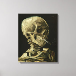 Lienzo Skeleton con un cigarrillo de Van Gogh