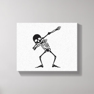 Lienzo Skeleton dabbing - camisa de los hombres del cráne