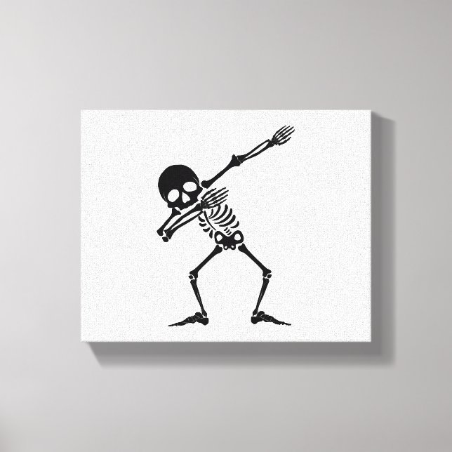 Lienzo Skeleton dabbing - camisa de los hombres del cráne (Anverso)