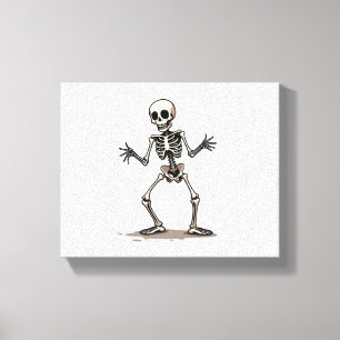 Lienzo Skeleton Doing the Dab - Graciosa danza de Hallowe