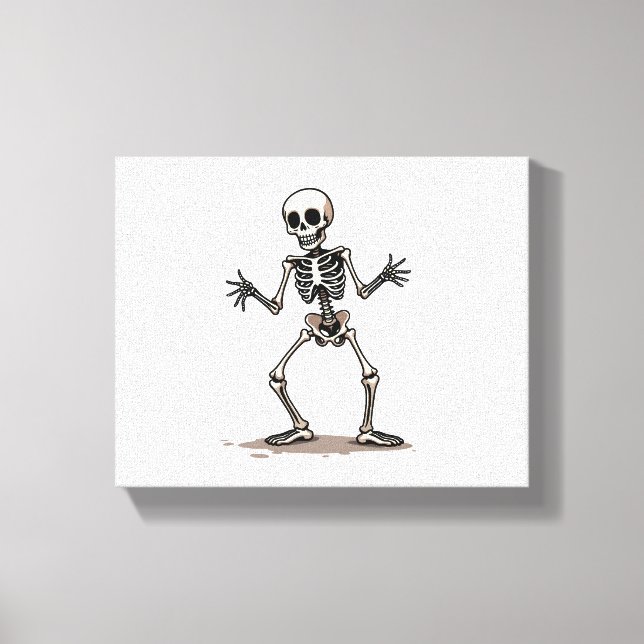 Lienzo Skeleton Doing the Dab - Graciosa danza de Hallowe (Anverso)