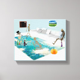 Lienzo Skeleton Halloween Party