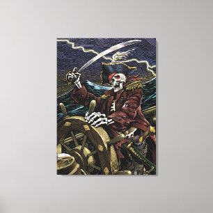 Lienzo Skeleton Pirate Canvas