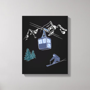 Lienzo Ski Scene Winter Sports