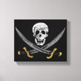Lienzo Skull and Swords Jolly Roger Pirate Flag