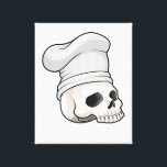 Lienzo Skull as Cook with Chef hat<br><div class="desc">This design is the perfect gift for a birthday,  Christmas and other celebrations. It is suitable for women,  men and kids.</div>