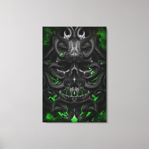 Lienzo skull Green bio spark