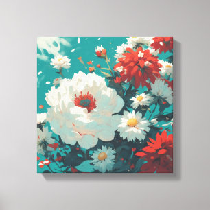 Lienzo Sky Bouquet: Un acuerdo floral de ensueño
