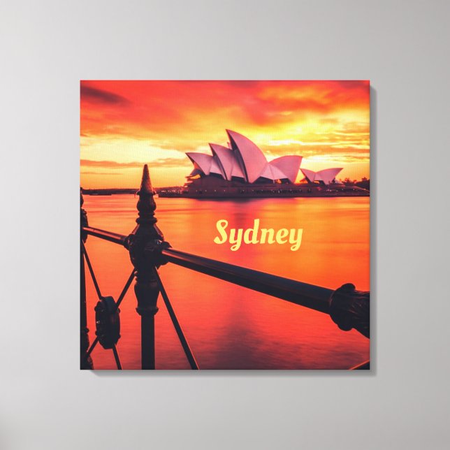 Lienzo Sky, Naranja de ópera de Australia en Sydney (Anverso)