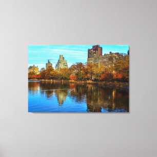 Lienzo Skyline Central Park en otoño