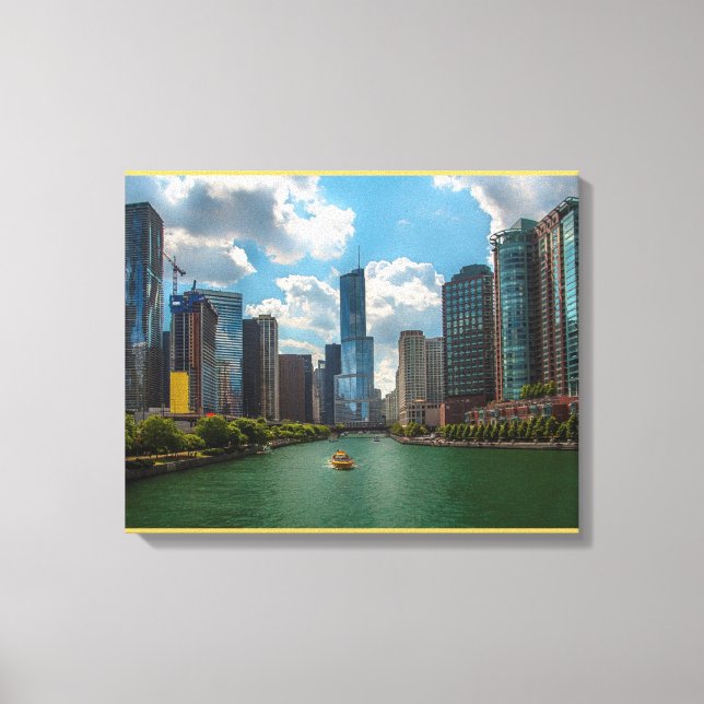 Lienzo Skyline Chicago (Anverso)