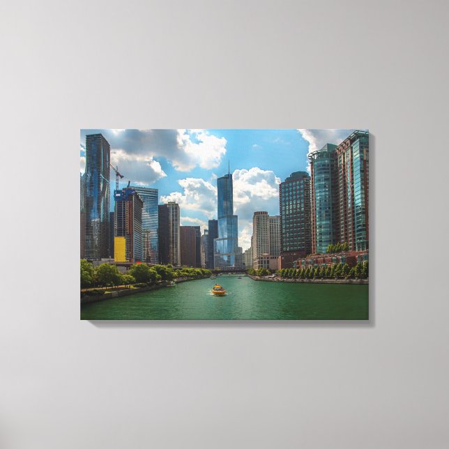 Lienzo Skyline Chicago (Anverso)